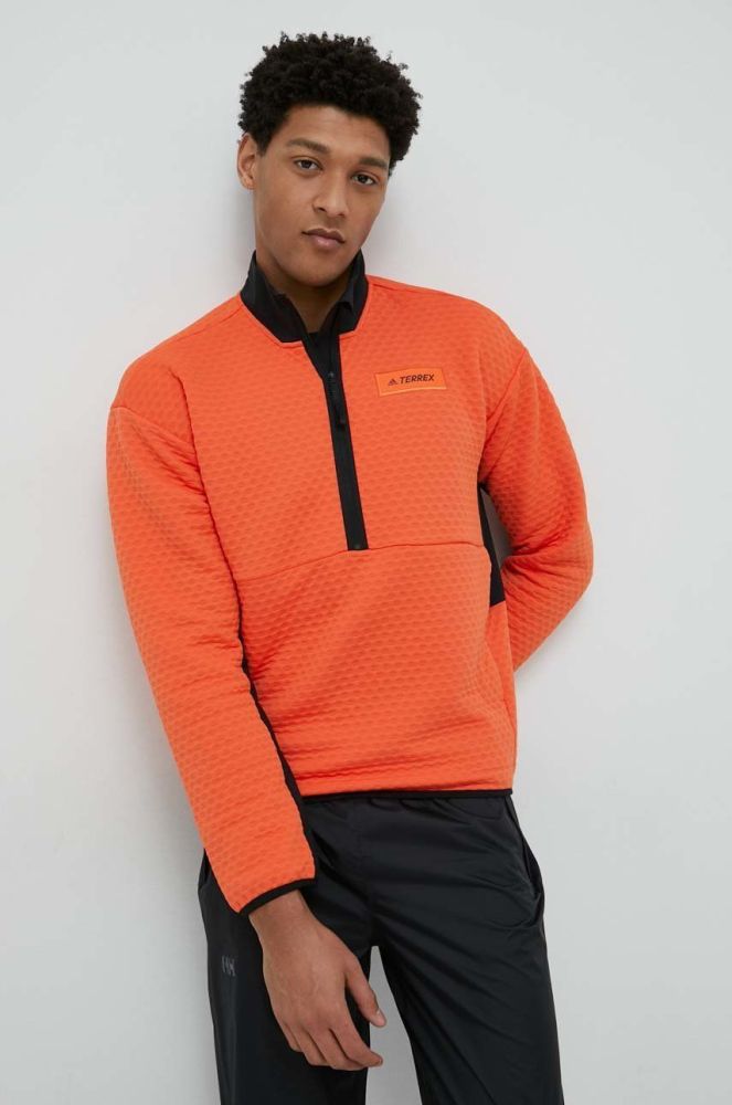 Спортивна кофта adidas TERREX Utilitas чоловіча колір помаранчевий візерунок