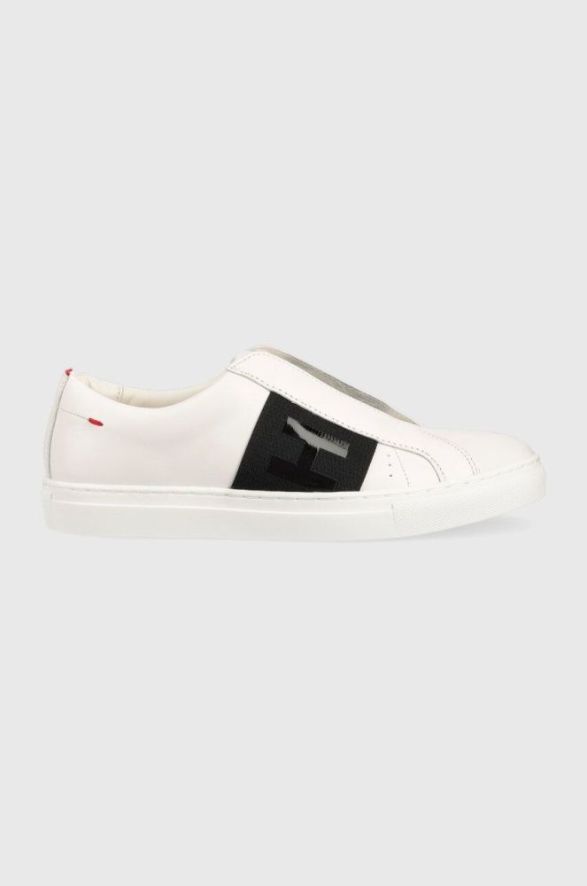Шкіряні кросівки HUGO Futurism Lowcut колір білий (2530137)