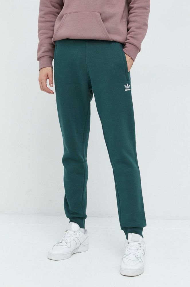 Спортивні штани adidas Originals чоловічі колір зелений з аплікацією (2766008)