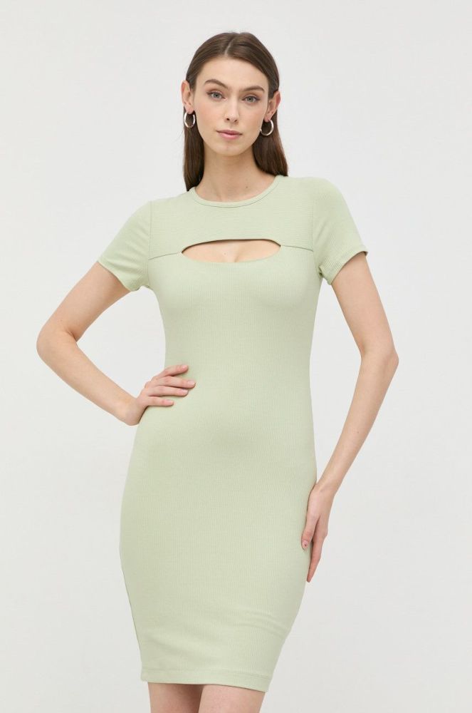 Сукня Guess колір зелений mini облягаюча (2476533)