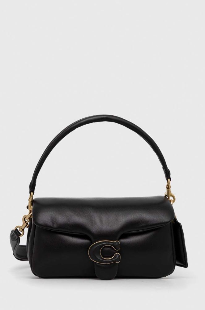 Шкіряна сумочка Coach колір чорний (2826865)