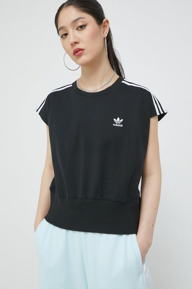 Бавовняна футболка adidas Originals колір чорний (2493208)