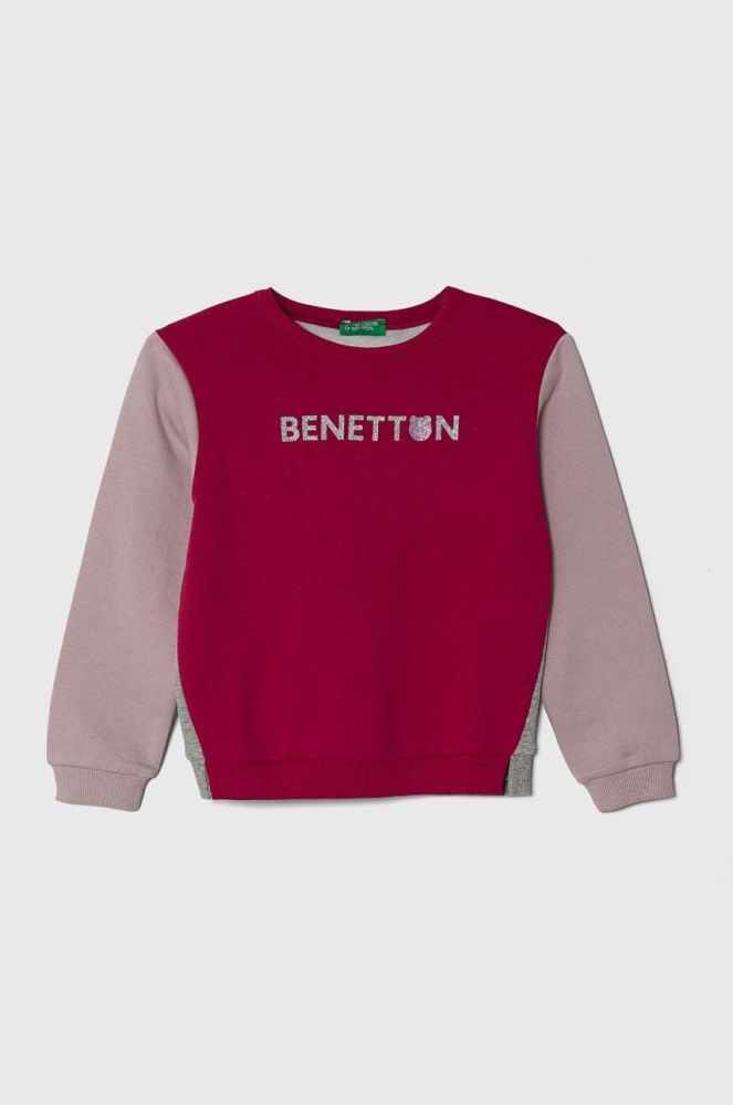 Дитяча кофта United Colors of Benetton колір фіолетовий візерунок (3629241)