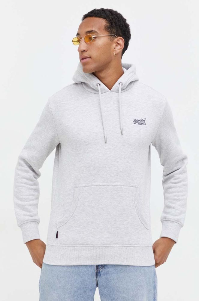 Кофта Superdry чоловіча колір сірий меланж (3574345)