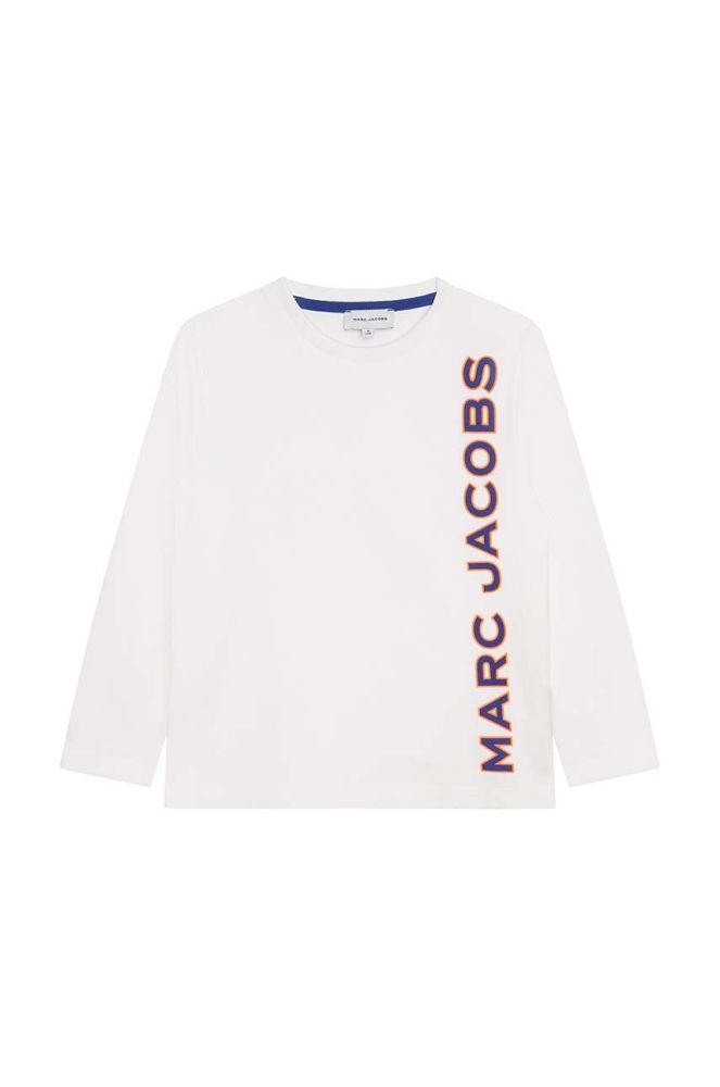 Дитячий бавовняний лонгслів Marc Jacobs колір білий з принтом (3445708)