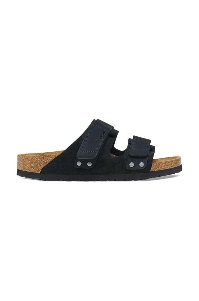 Замшеві шльопанці Birkenstock Uji жіночі колір чорний 1024832