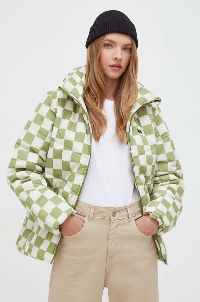 Куртка Vans жіноча колір зелений перехідна (3681139)