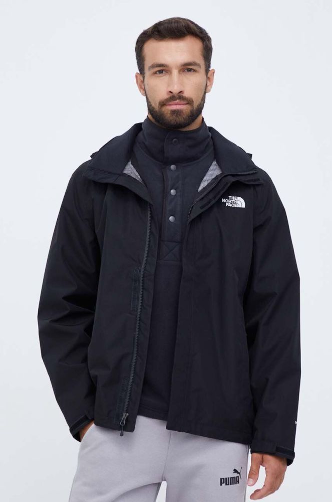 Куртка The North Face чоловіча колір чорний перехідна (3454337)