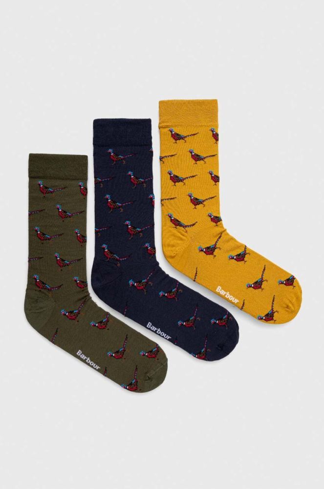 Шкарпетки Barbour 3-pack чоловічі колір барвистий (3550812)