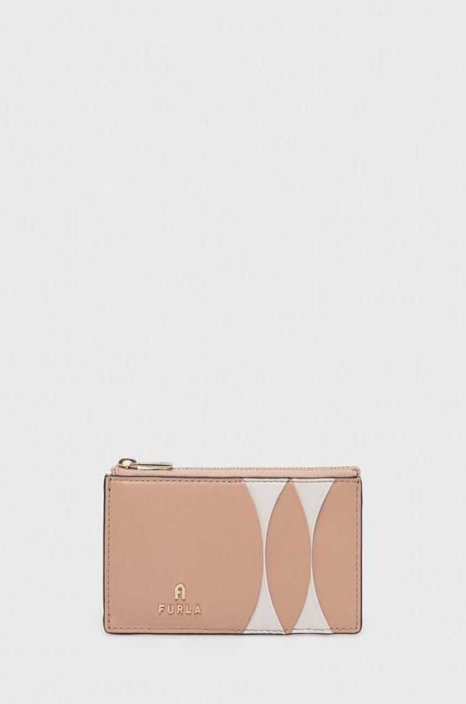 Шкіряний гаманець Furla жіночий колір бежевий (3293996)