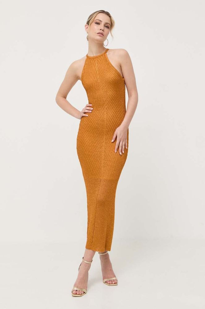 Сукня Guess колір коричневий maxi облягаюча (3381865)