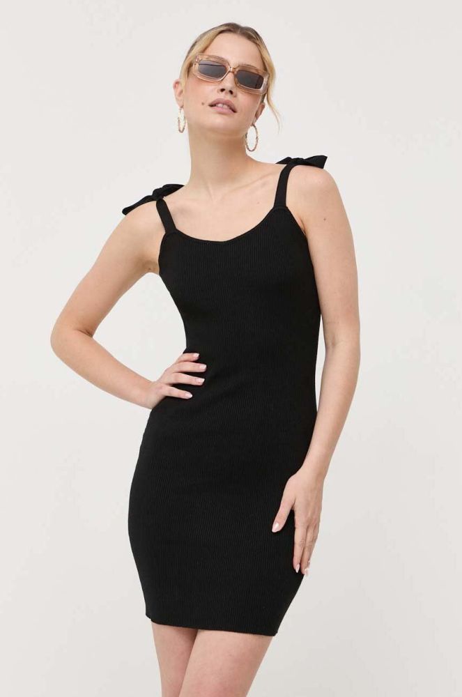 Сукня Guess колір чорний mini облягаюча (3384038)