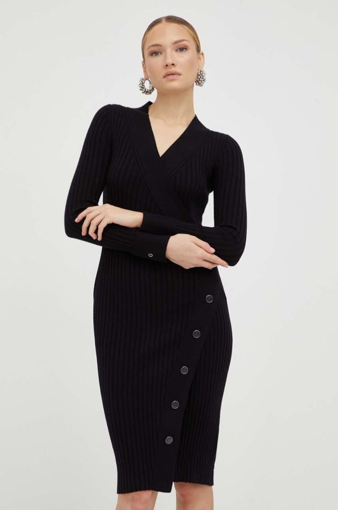 Сукня Guess колір чорний mini облягаюча (3504571)