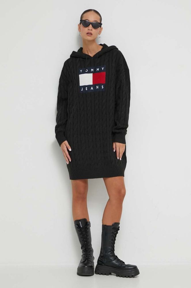 Сукня Tommy Jeans колір чорний mini oversize (3568438)