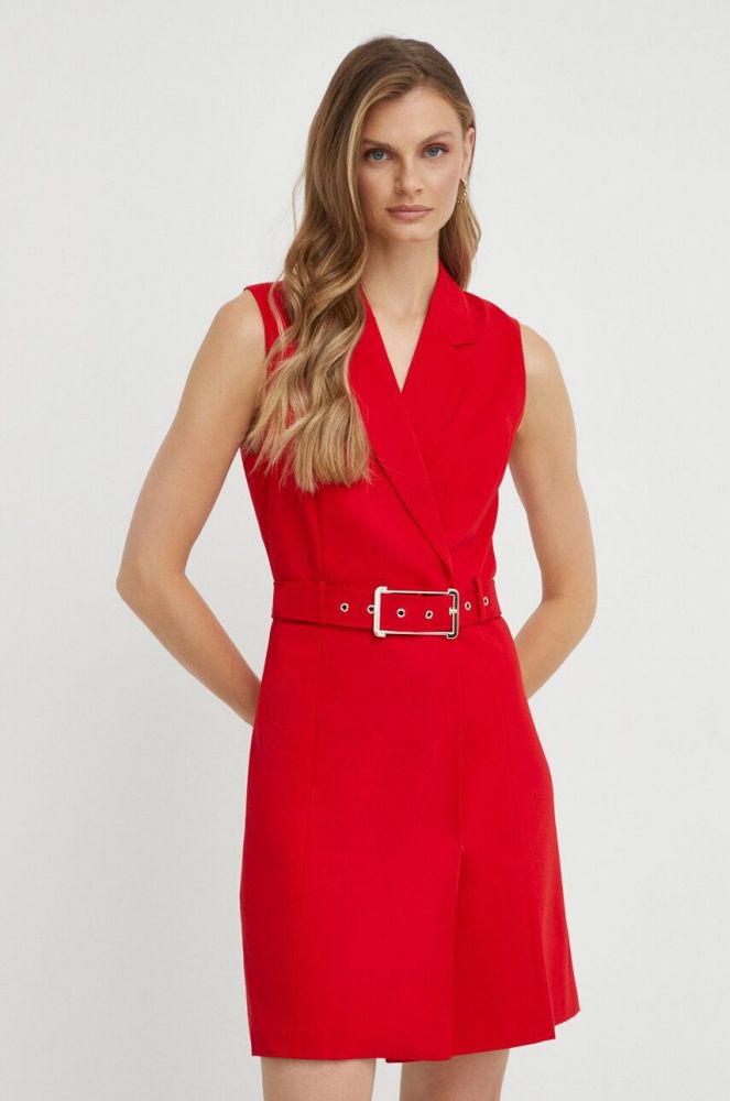 Сукня Morgan колір червоний mini пряма (3551464)