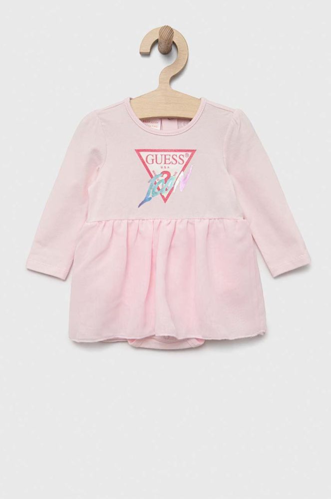 Сукня для немовлят Guess колір рожевий mini розкльошена (3328406)