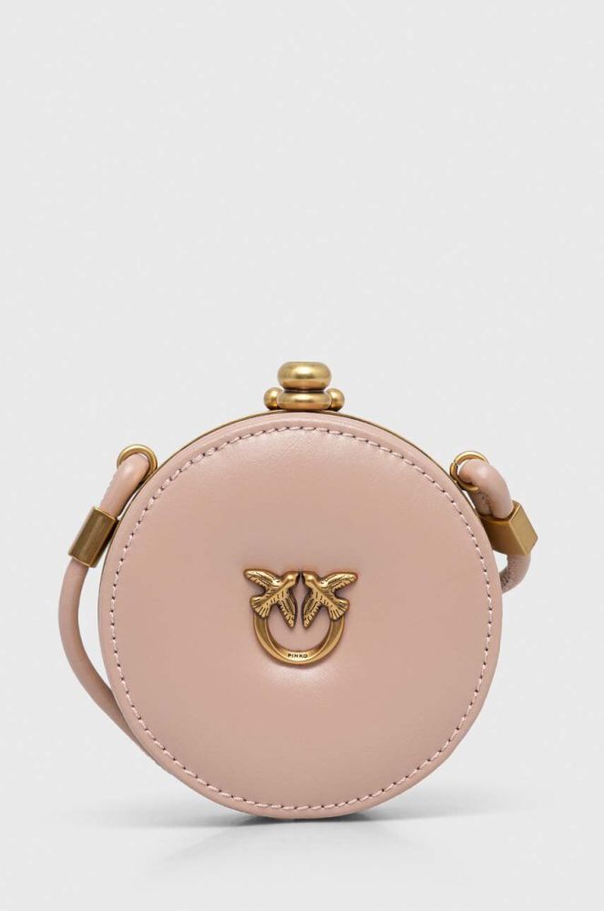 Шкіряна сумочка Pinko колір рожевий (3439531)