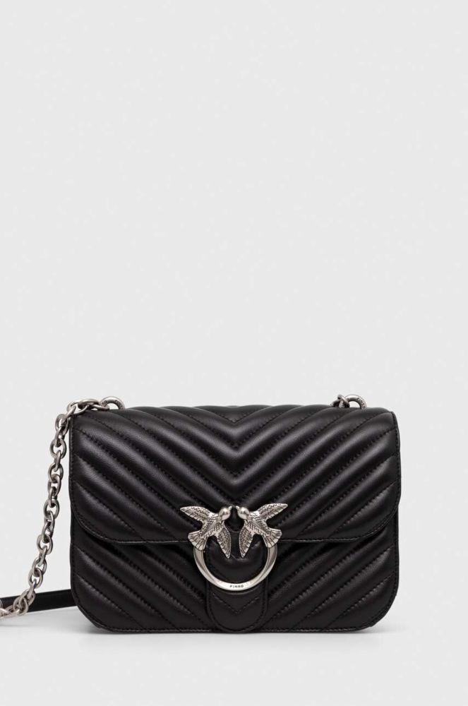 Шкіряна сумочка Pinko колір чорний (3520499)