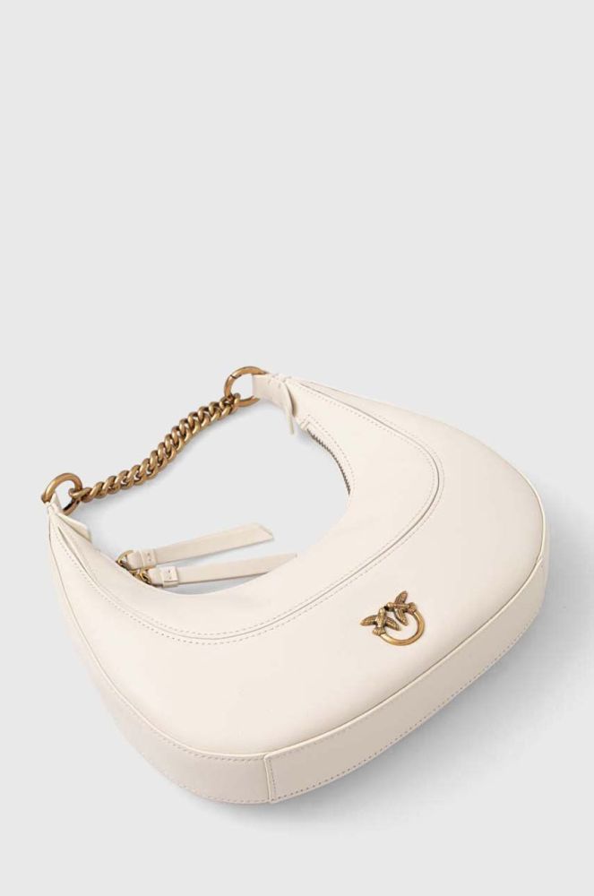 Шкіряна сумочка Pinko колір білий (3432468)