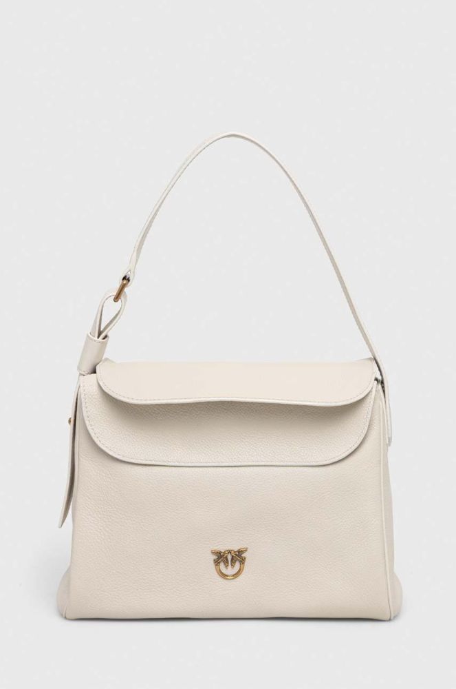 Шкіряна сумочка Pinko колір білий (3432564)
