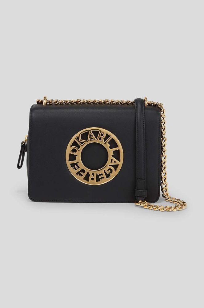 Шкіряна сумочка Karl Lagerfeld колір чорний (3354527)