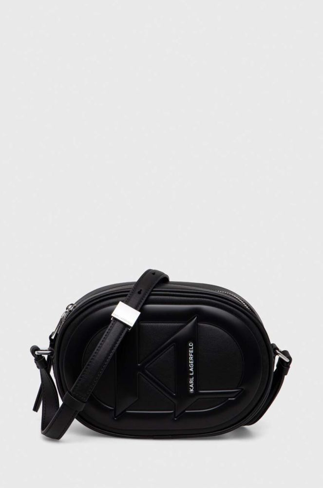 Шкіряна сумочка Karl Lagerfeld колір чорний (3354531)
