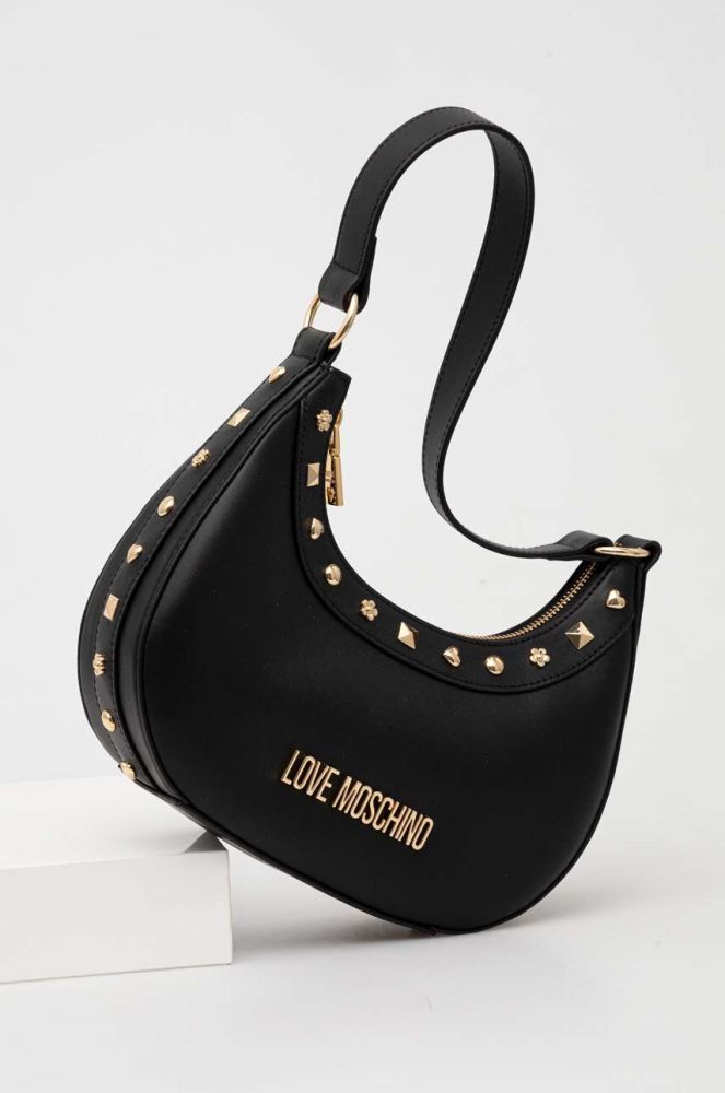 Шкіряна сумочка Love Moschino колір чорний (3384200)