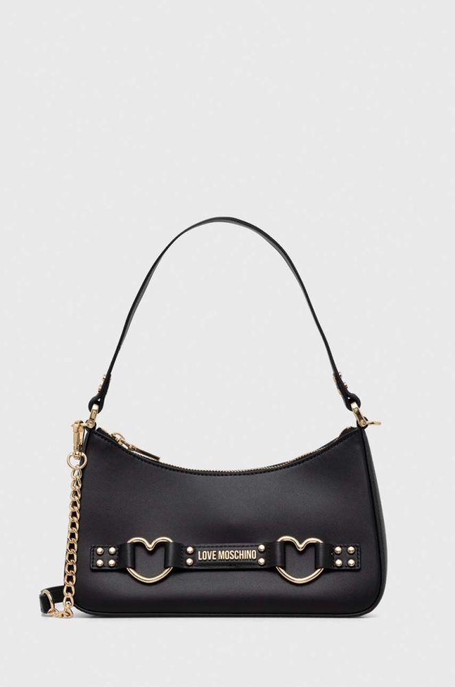 Шкіряна сумочка Love Moschino колір чорний (3622623)