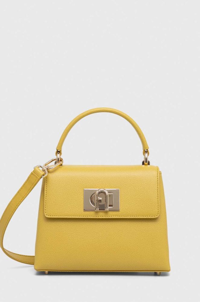 Шкіряна сумочка Furla колір жовтий (3508354)