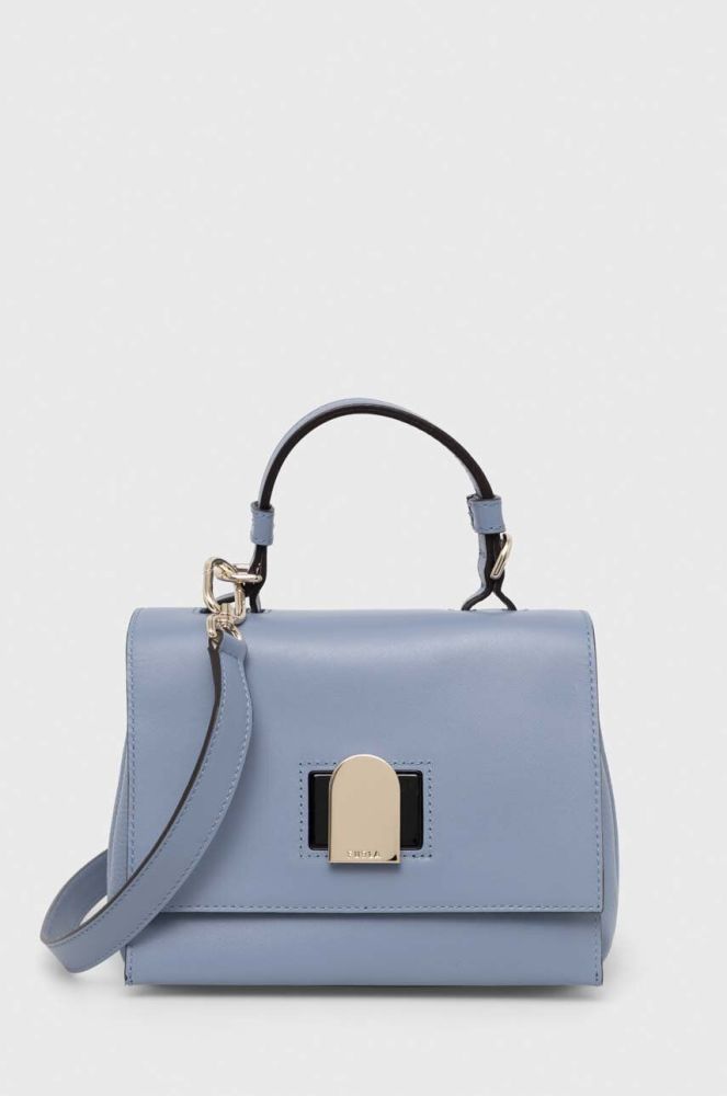Шкіряна сумочка Furla колір блакитний (3508355)