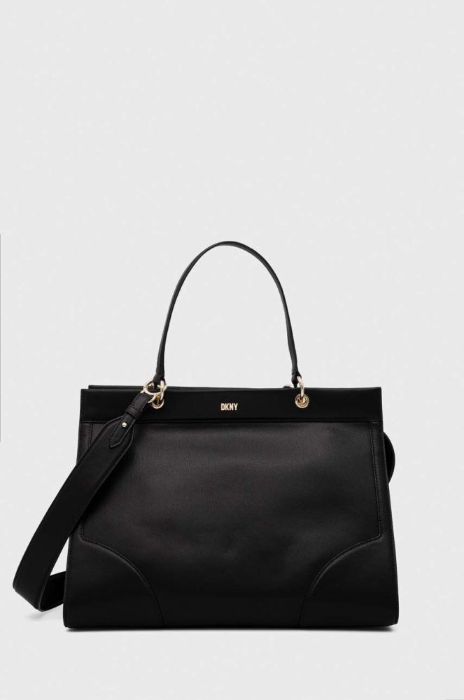 Шкіряна сумочка Dkny колір чорний (3529638)