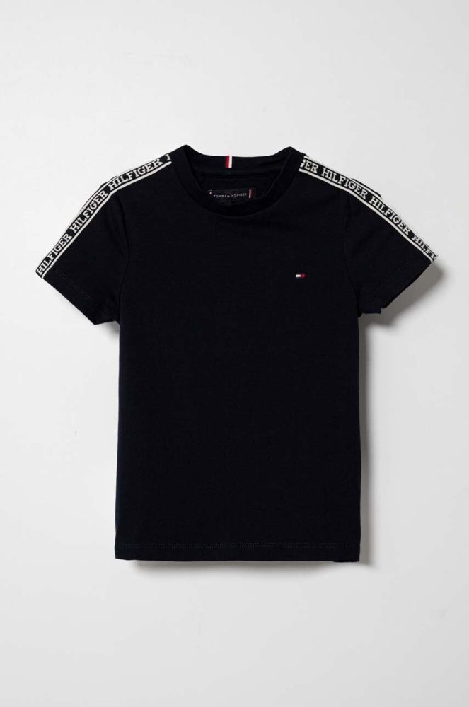 Дитяча футболка Tommy Hilfiger колір чорний з аплікацією (3508368)