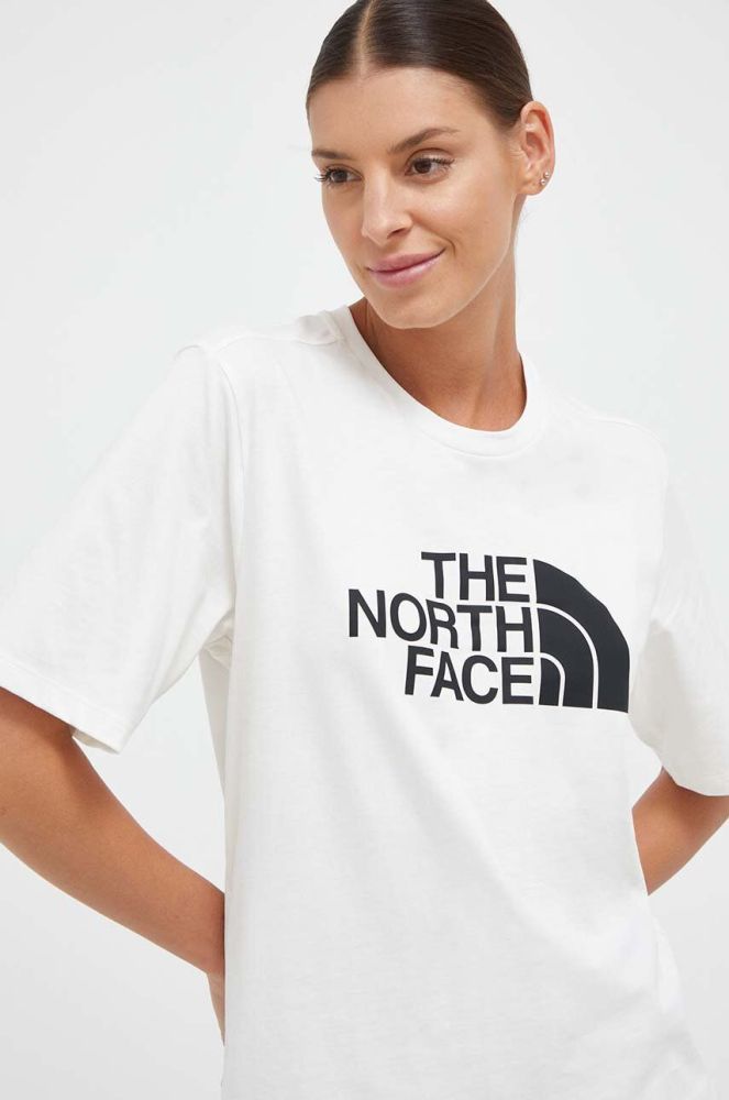 Бавовняна футболка The North Face колір бежевий (3504939)
