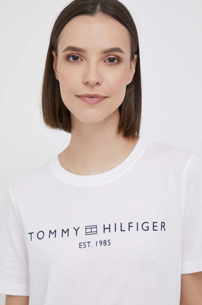 Бавовняна футболка Tommy Hilfiger жіночий колір білий (3432696)