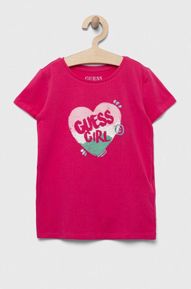 Дитяча футболка Guess колір рожевий (3325861)