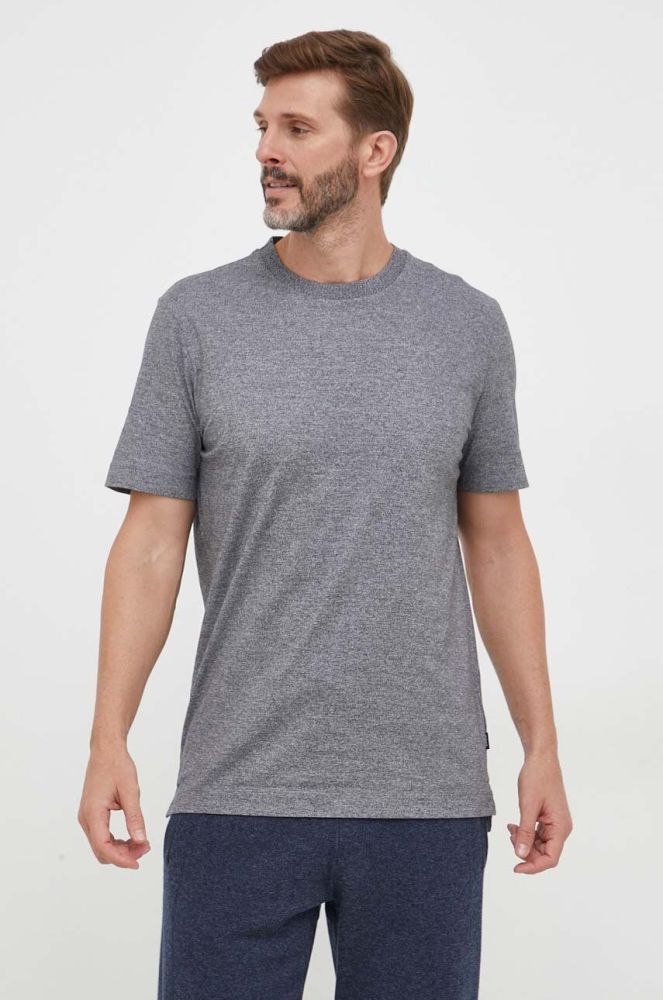 Бавовняна футболка BOSS колір сірий однотонний (3594049)