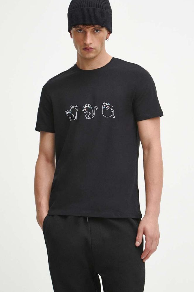 Бавовняна футболка Medicine чоловічий колір чорний з принтом (3613226)