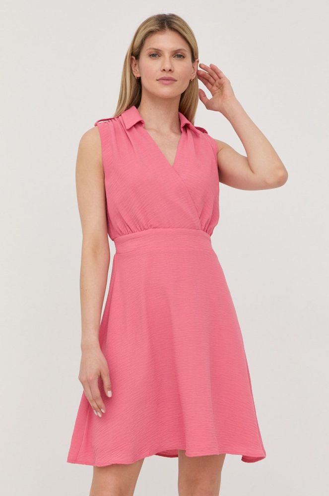 Сукня Morgan колір рожевий mini розкльошена (2437334)
