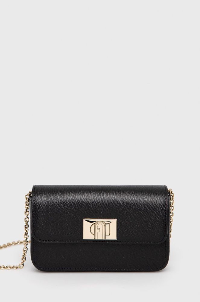 Шкіряна сумочка Furla колір чорний (2087825)