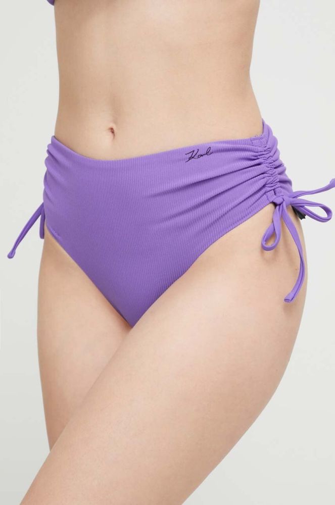 Купальні труси Karl Lagerfeld колір фіолетовий