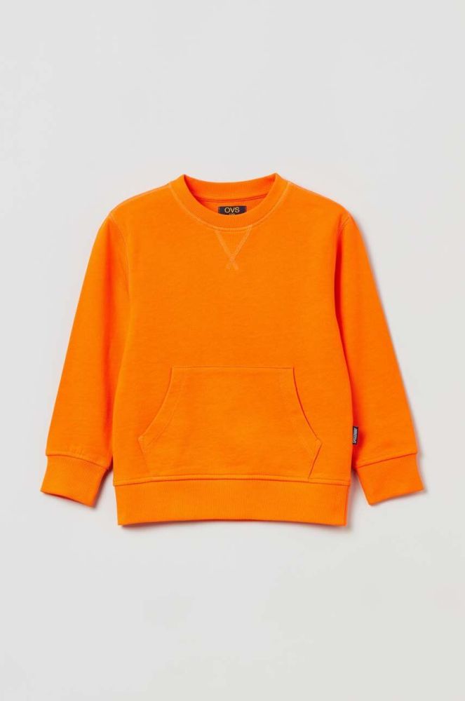 Дитяча бавовняна кофта OVS колір помаранчевий однотонна (3116053)