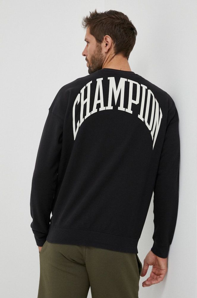 Кофта Champion чоловіча колір чорний з принтом