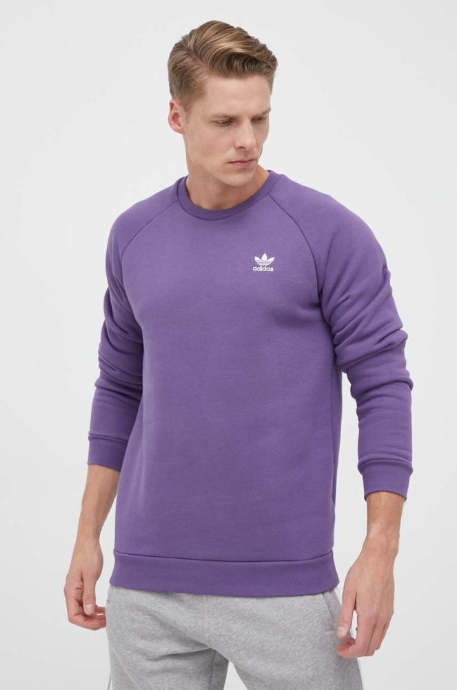 Кофта adidas Originals чоловіча колір фіолетовий з аплікацією (3303686)