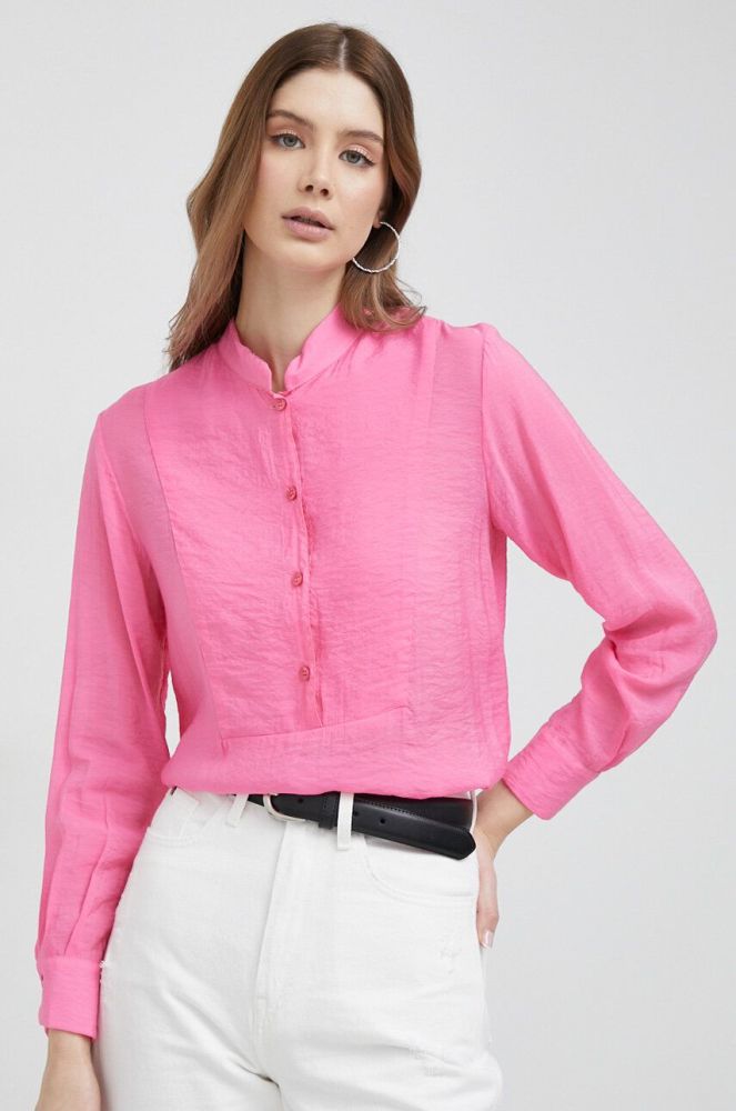 Блузка Sisley жіноча колір рожевий однотонна (2984046)