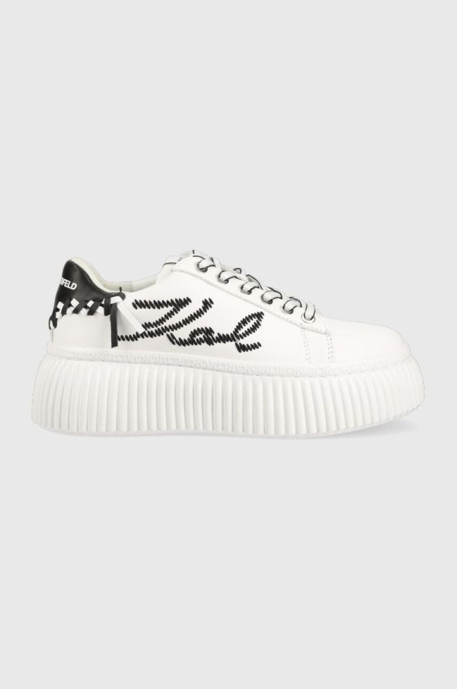Шкіряні кросівки Karl Lagerfeld KREEPER LO колір білий KL42372 (3200284)