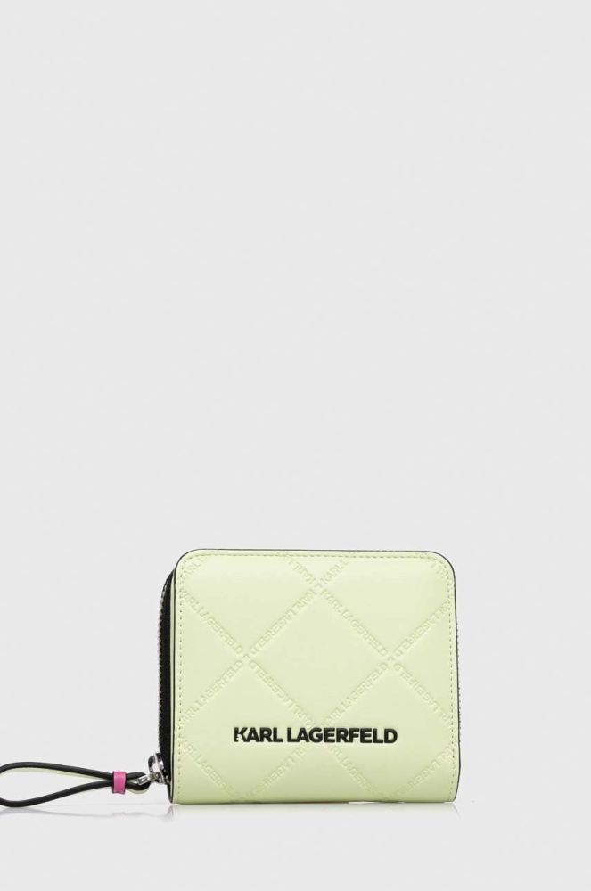 Гаманець Karl Lagerfeld жіночий колір зелений (2890848)