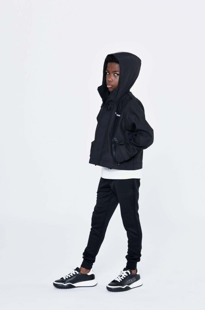 Дитячі спортивні штани Karl Lagerfeld колір чорний з принтом (3071138)