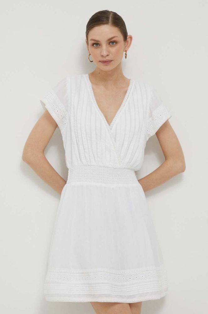 Бавовняна сукня Pepe Jeans колір білий mini розкльошена (3251217)