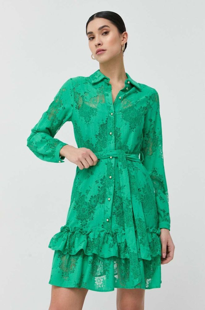Сукня Liu Jo колір зелений mini розкльошена (3009282)