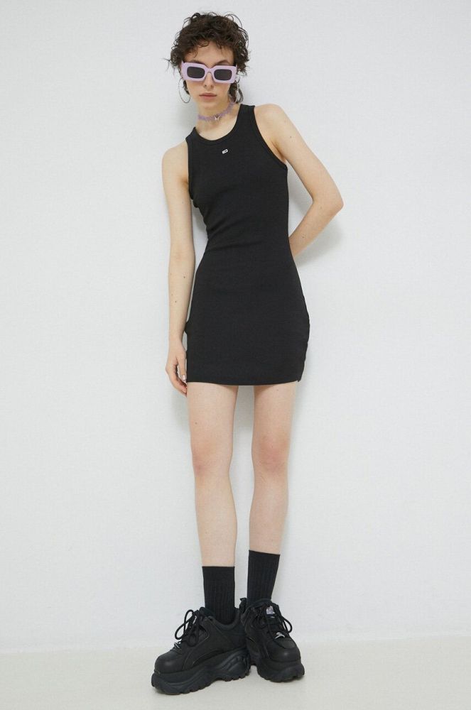 Сукня Tommy Jeans колір чорний mini облягаюча (2980423)